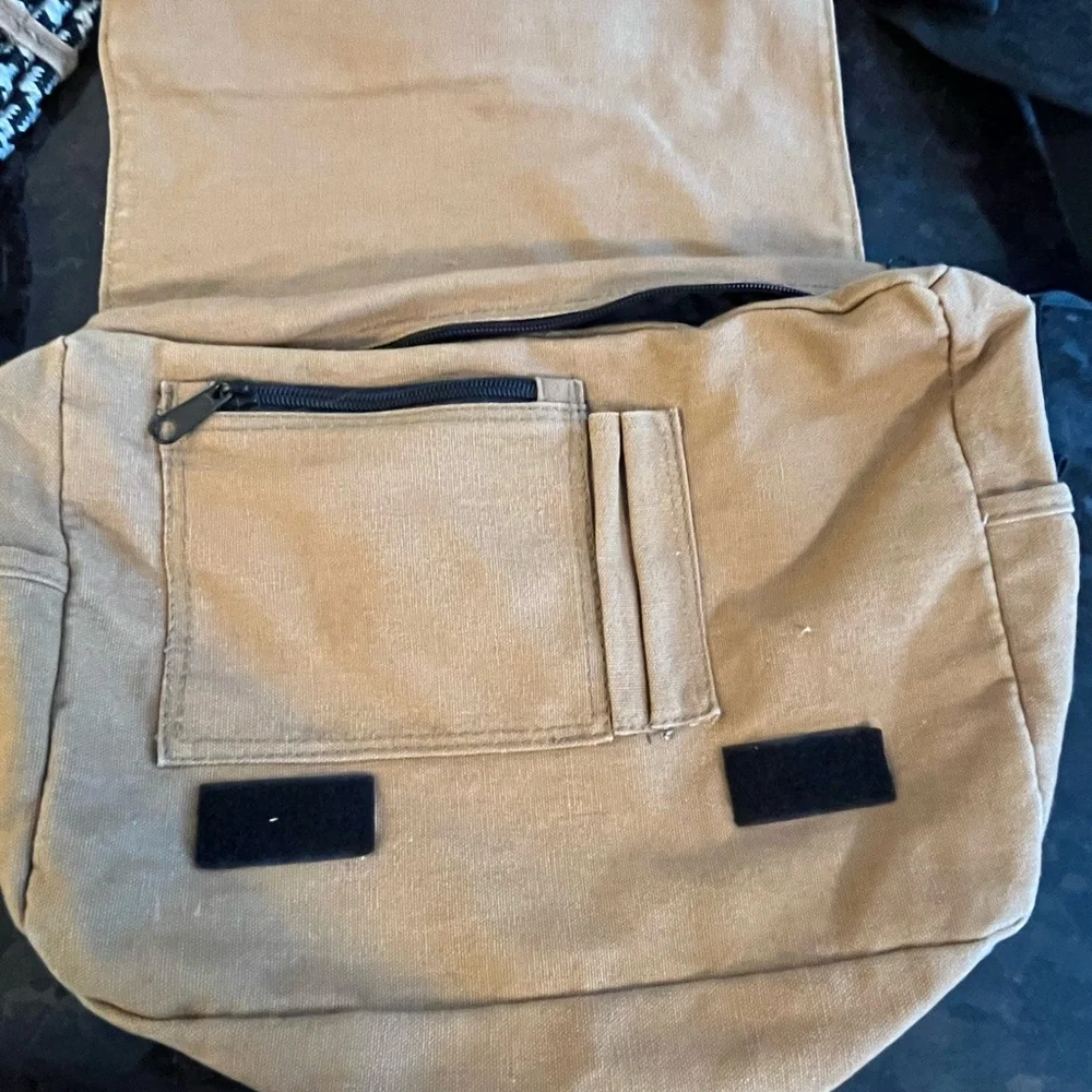 KAVU Tan Canvas Messenger Bag